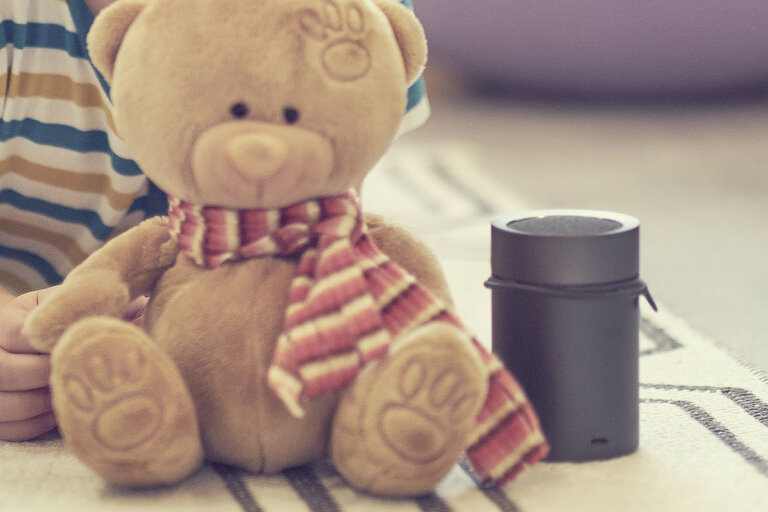 caja de audio para niños