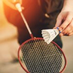 raqueta de bádminton